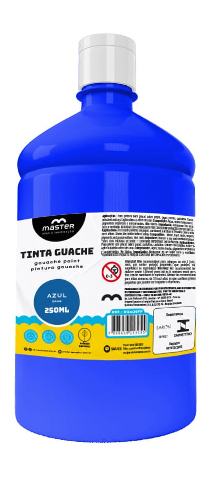 TINTA GUACHE AZUL - 250ML