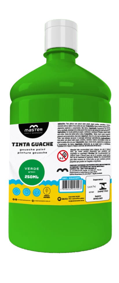 TINTA GUACHE VERDE - 250ML