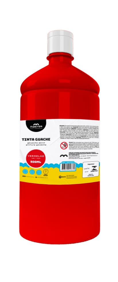 TINTA GUACHE VERMELHO - 500ML