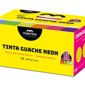 TINTA GUACHE 06 CORES NEON – 15ML