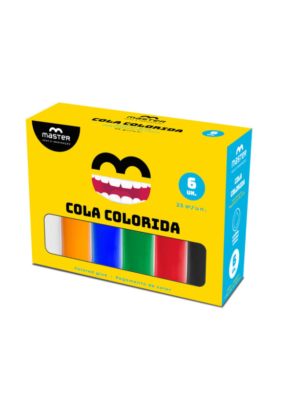 COLA LÍQUIDA COLORIDA - 6 CORES - 25G