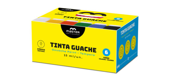 TINTA GUACHE 06 CORES - 15ML