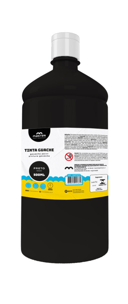 TINTA GUACHE PRETO - 500ML