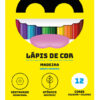 LÁPIS DE COR SEXTAVADO EM MADEIRA - 12 CORES