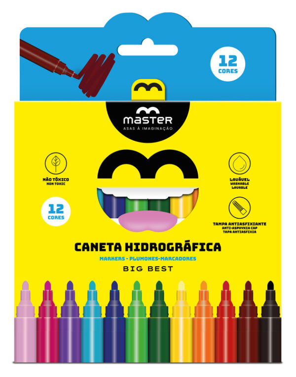 CANETINHA HIDROGRÁFICA BIG BEST - 12 CORES