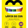LÁPIS DE COR SEXTAVADO EM ECOPLÁSTICO - 12 CORES