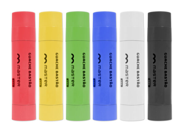 TINTA GUACHE BASTÃO - 6 CORES PRIMÁRIAS
