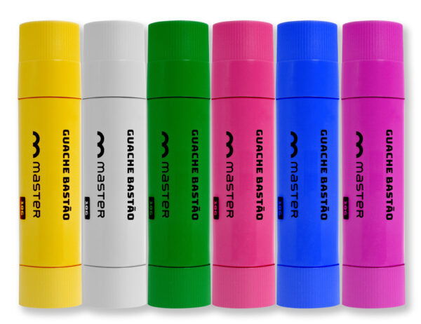 TINTA GUACHE BASTÃO - 6 CORES METÁLICAS
