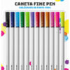 FINE PEN - CANETA PONTA FINA 0.4MM - 12 CORES