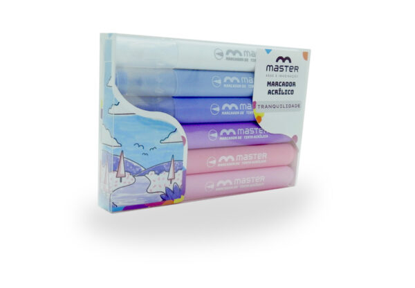 MARCADOR ACRÍLICO - TRANQUILIDADE - 6 CORES