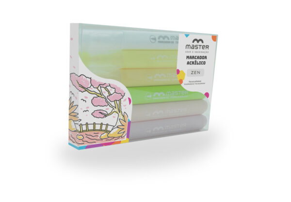 MARCADOR ACRÍLICO - ZEN - 6 CORES