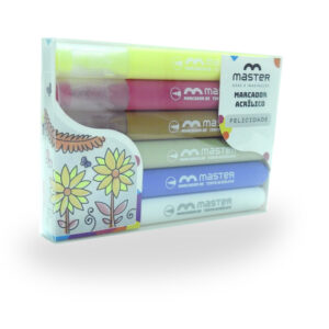 MARCADOR ACRÍLICO – FELICIDADE – 6 CORES