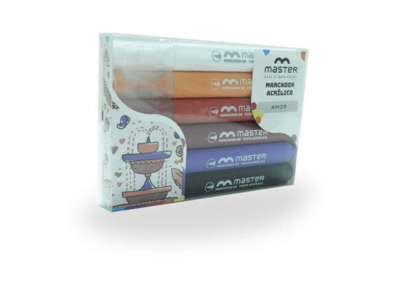 MARCADOR ACRÍLICO - AMOR - 6 CORES