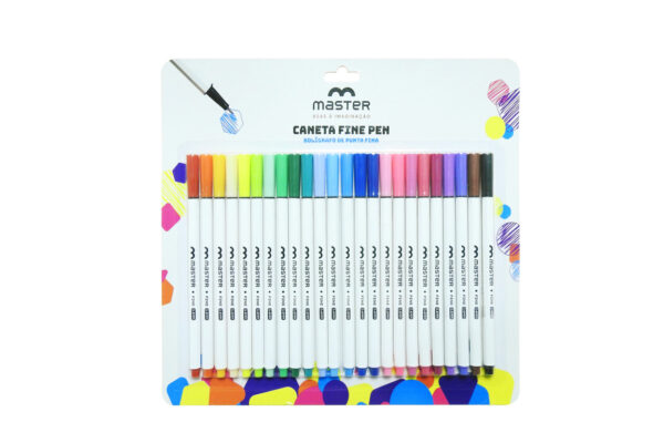 FINE PEN – CANETA PONTA FINA 0.4MM – 24 CORES