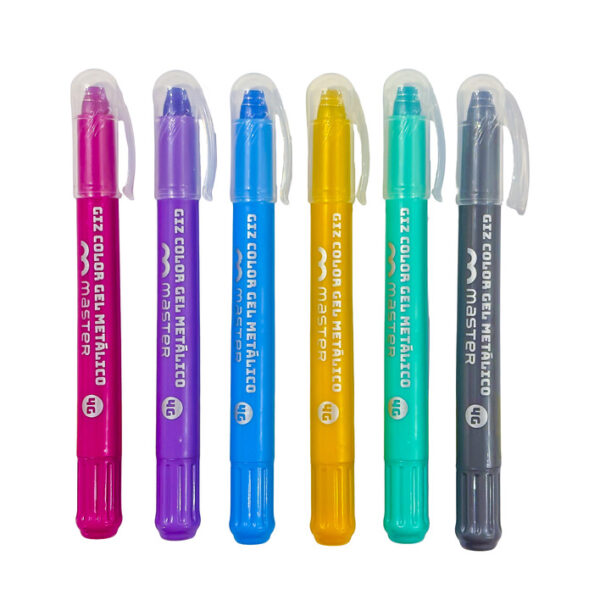 GIZ COLOR GEL - 6 CORES METÁLICAS