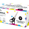 TESOURA ESCOLAR PRETA - C/ RÉGUA - CX 60UN