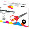 TESOURA ESCOLAR COLORIDA - C/ LOCK - CX 12UN