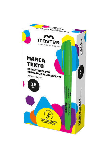 MARCA TEXTO - VERDE - CX 12UN