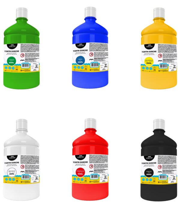 KIT GUACHE 250 ML - 2UN CADA, 12UN TOTAL
