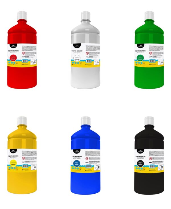 KIT GUACHE 500 ML - 2UN CADA, 12UN TOTAL